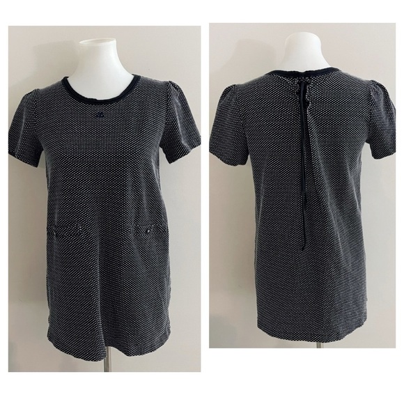 Courreges cotton polka dot mini dress tunic casual preppy chic French luxury - Picture 1 of 8